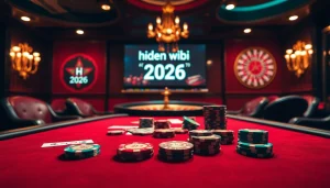 Engage with hidden wiki 2026 in an upscale casino setting featuring poker chips and roulette.