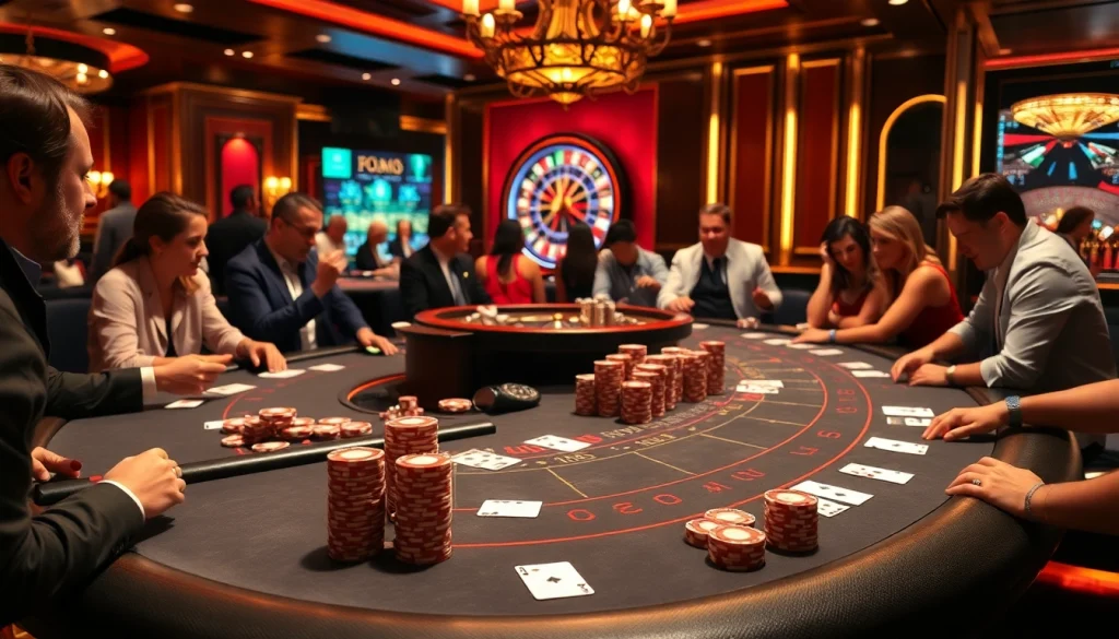 S8 casino players enjoying blackjack at a luxurious table, showcasing excitement and strategy.