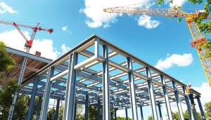 Showcase of a steel structure design representing modern industrial architecture.