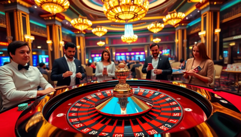 An exciting moment at a casino table with players eagerly engaging in games, reflecting the action of gambling at https://hanoiculturetravel.com/.