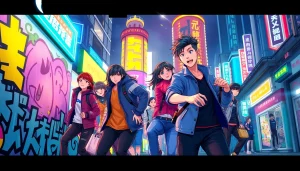 웹툰에서 다양한 장르의 뉴토끼 캐릭터들이 생동감 넘치게 표현된 일러스트