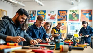 Students learning at a Trade School knoxville Tn, showcasing practical skills in a dynamic classroom.
