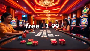 Winning with freebet Naga169 at a luxurious casino table filled with vibrant chips and cards.