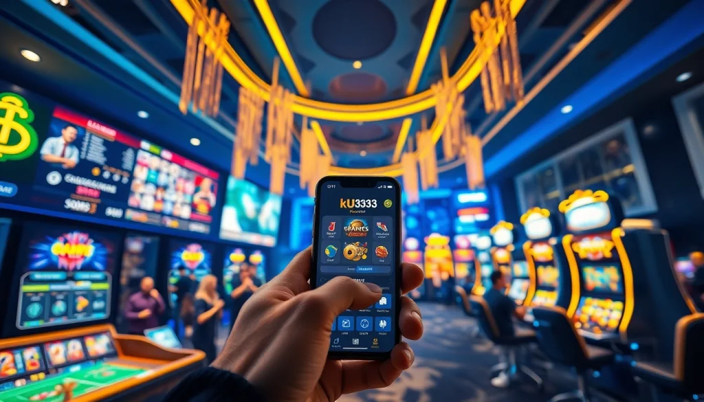 Trải nghiệm cá cược trực tuyến với kU3933 qua giao diện ứng dụng di động tinh tế, nổi bật casino trực tiếp và cá cược thể thao.