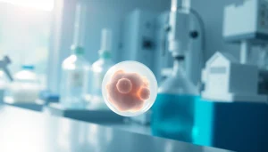 Visualizzazione della blastocisti con dettagli cellulari distintivi in un laboratorio scientifico.