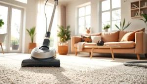 Efficient carpet cleaners roseville ca in action, showcasing professional cleaning in an inviting home.