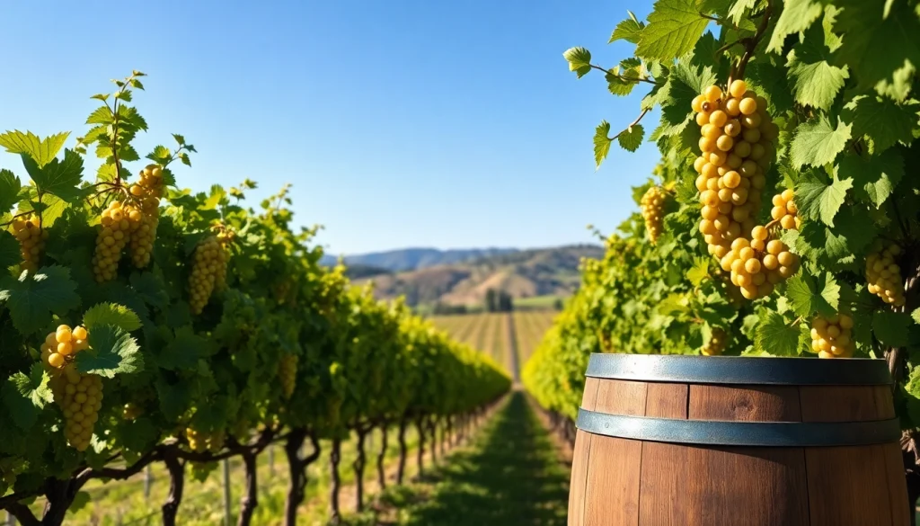 Enjoy breathtaking views of clarksburg wineries with lush vineyards and rustic wine barrels.