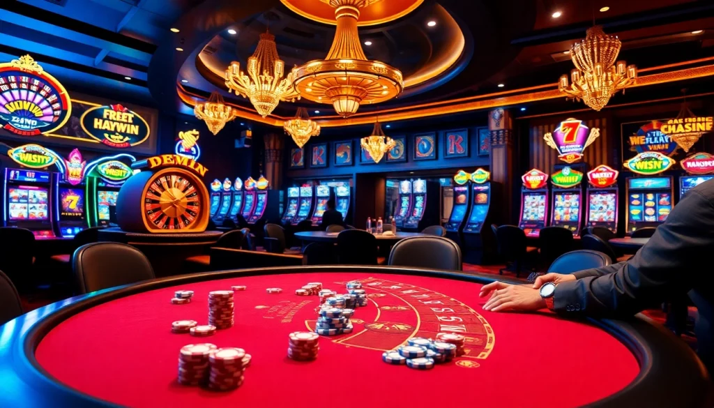 Experience the excitement of Haywin chính thức with a luxurious casino atmosphere.