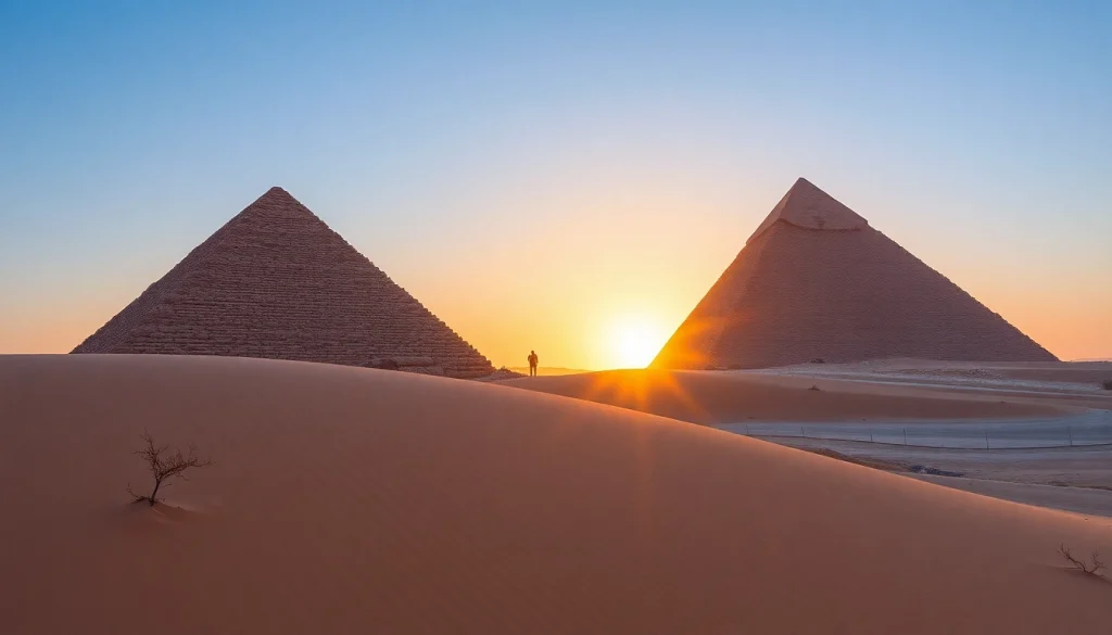 Discover pyramids with stunning architectural details and awe-inspiring desert landscape.