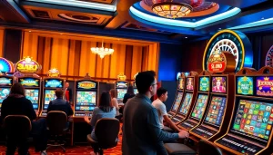 Experience the thrilling action of slot777 with vibrant slot machines and diverse players.