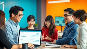 フォロワー買う日本人のためのソーシャルメディアマーケティングのシーン。