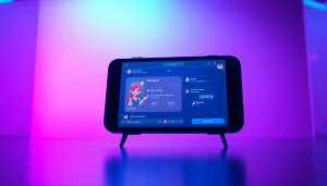 Interactive NSFW AI chat interface featuring unique character avatars and vibrant colors.