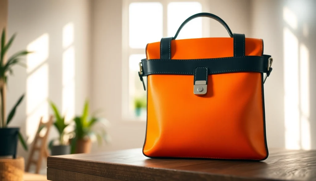 Elegantly designed abschließbare Handytasche showcasing its locking mechanism and texture.