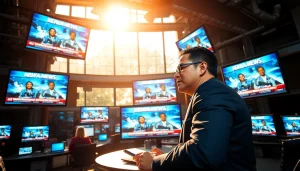 Reporting on the latest Kenya News with vibrant visuals in a bustling newsroom.