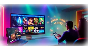 Engaging online gaming experience on the 8day platform with colorful interface and excited players.