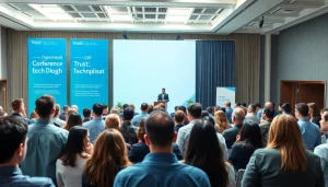 Engaged participants at a digital health and enterprise technology conference showcasing innovative discussions.