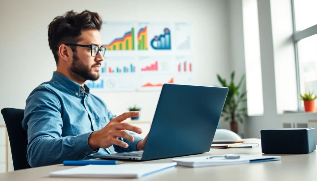 Enhancing visibility with edmonton seo strategies in a vibrant office setting.