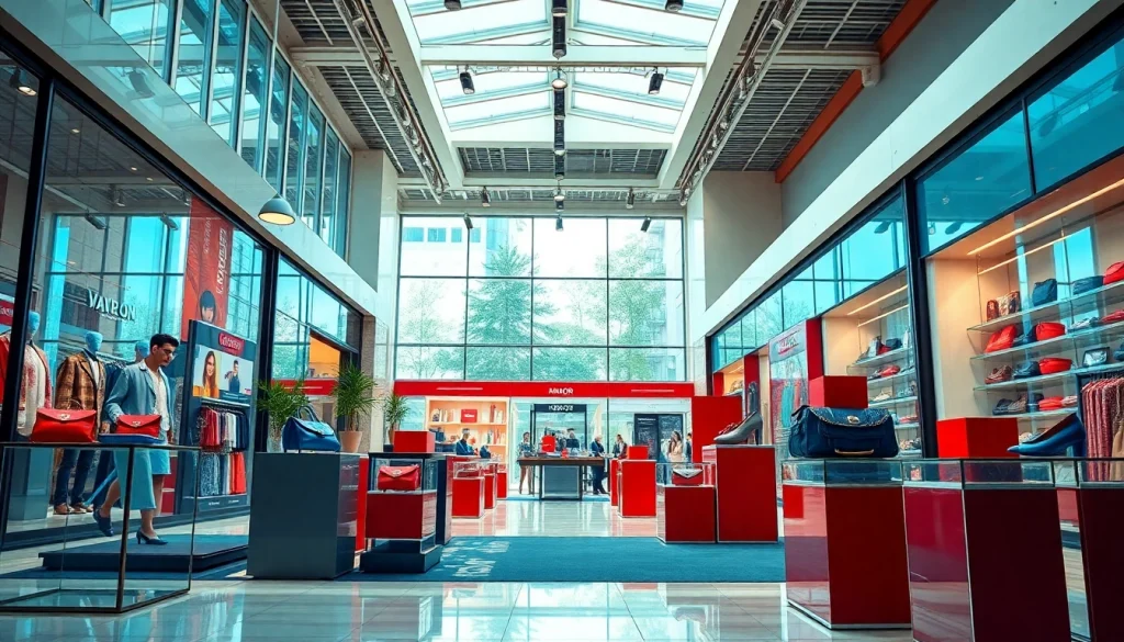 레플리카쇼핑몰의 다양한 제품이 돋보이는 세련된 쇼핑 공간.