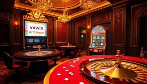Engage with vvvwin’s vibrant online casino scene featuring luxurious gaming tables and exciting slots.