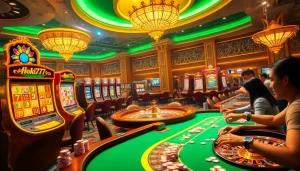 Players enjoying an exciting online gaming experience at Hoki77 casino.