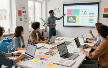 Team collaboration at an advertising agency Malaysia, where creative strategies and branding concepts come to life in a vibrant workspace.